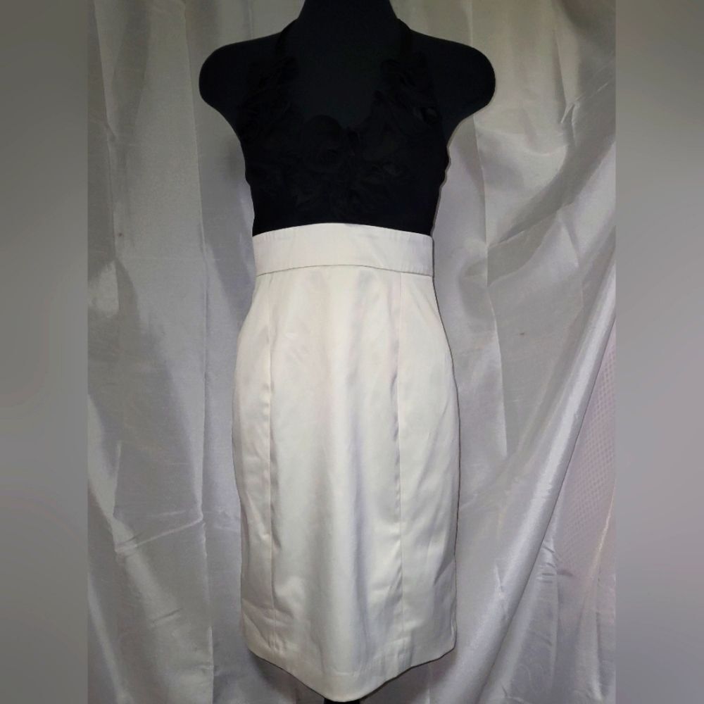 JUST TAYLOR black white cocktail prom Dress